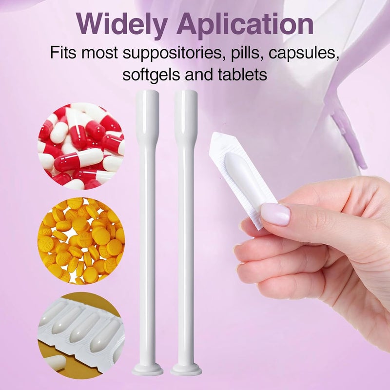 Dizzily 30 Pack Disposable Vaginal Suppository Applicators for Women, Individually Wrapped, Hygienic - Fits Most Boric Acid Suppositories, Pills, Tablet, Size 00 Cap-sules and Feminine Care Applicator - Image 3